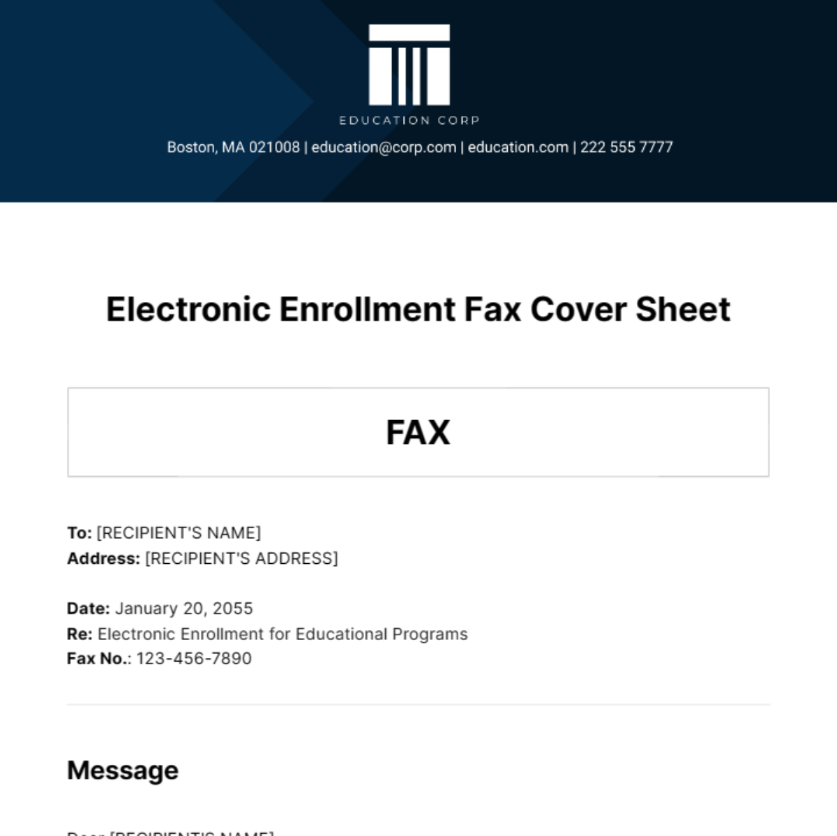 Federal Government Fax Cover Sheet - Edit Online & Download Example 