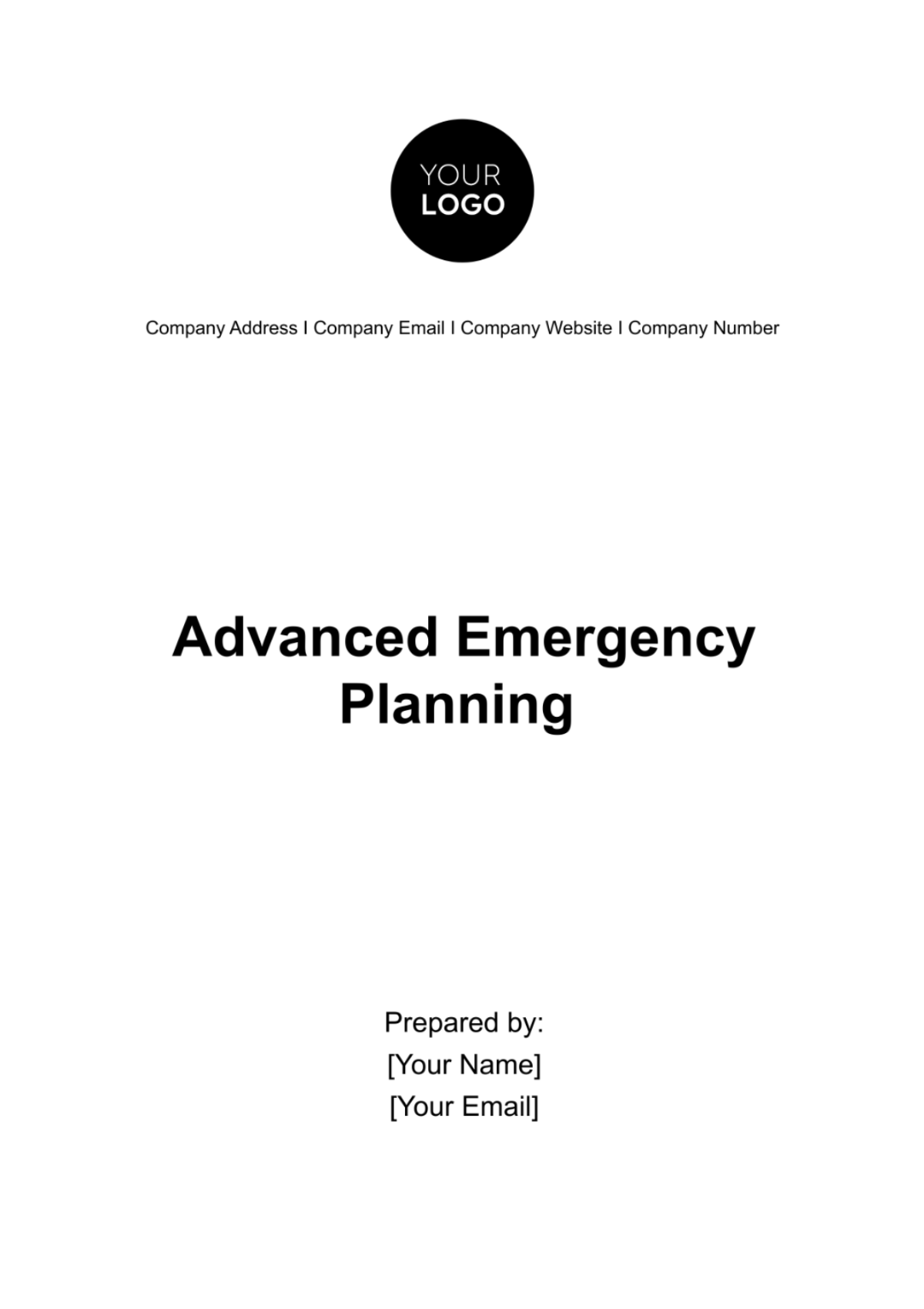 Advanced Emergency Planning Template - Edit Online & Download