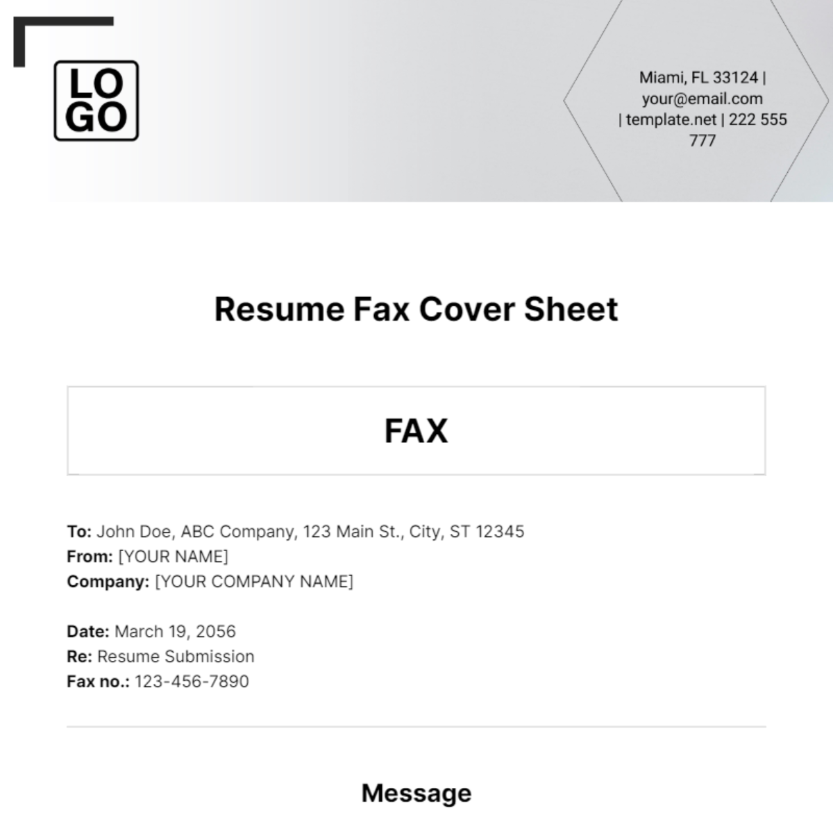 Plain Fax Cover Sheet Edit Online And Download Example 8501