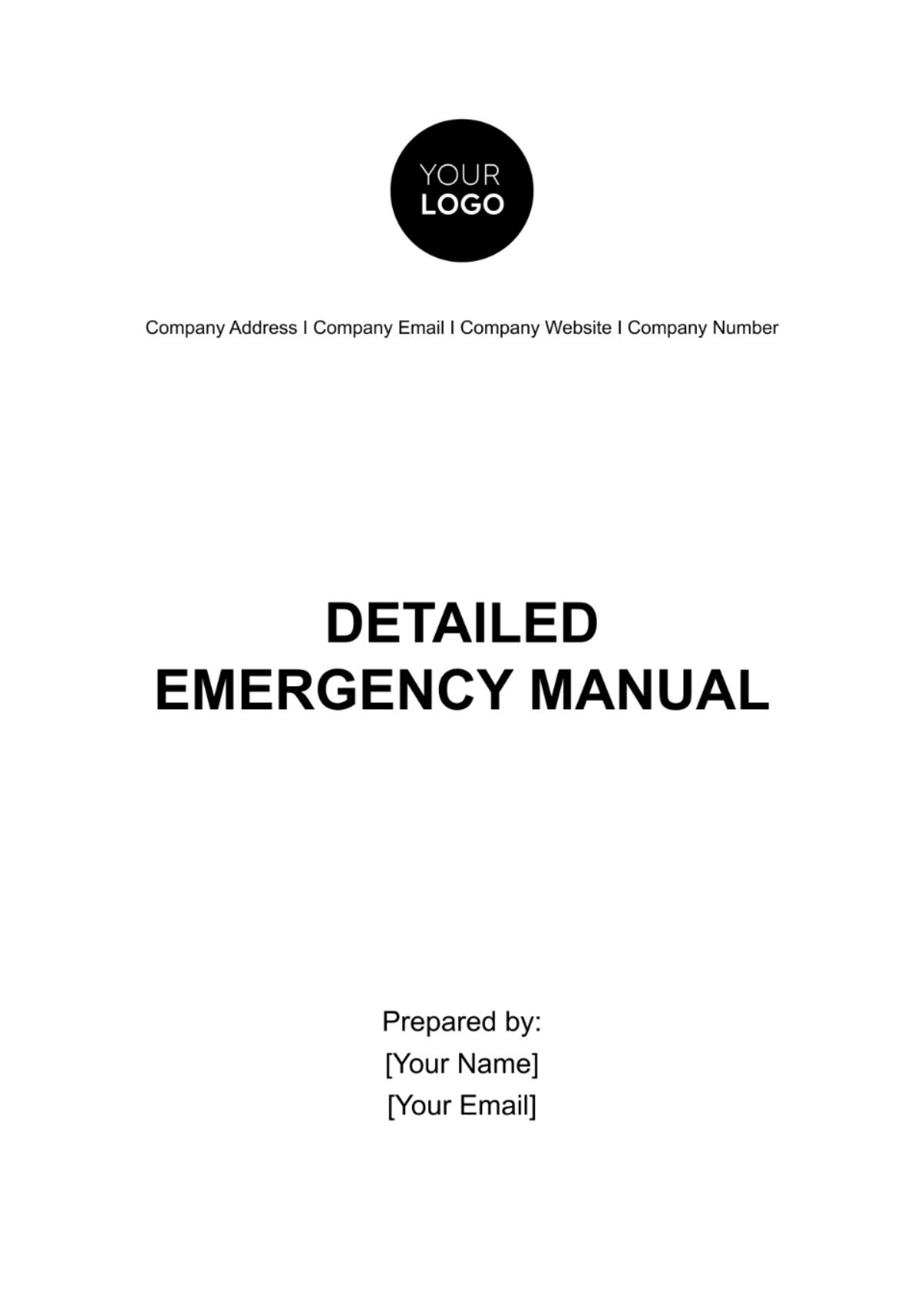 Detailed Emergency Manual Template