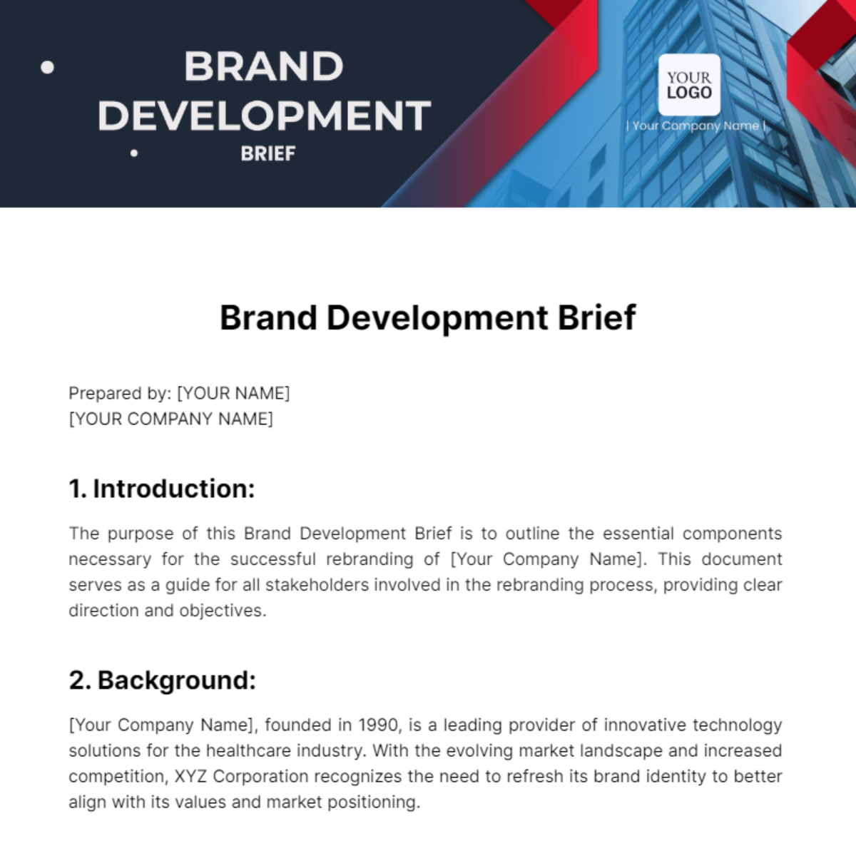 Brand Development Brief Template - Edit Online & Download