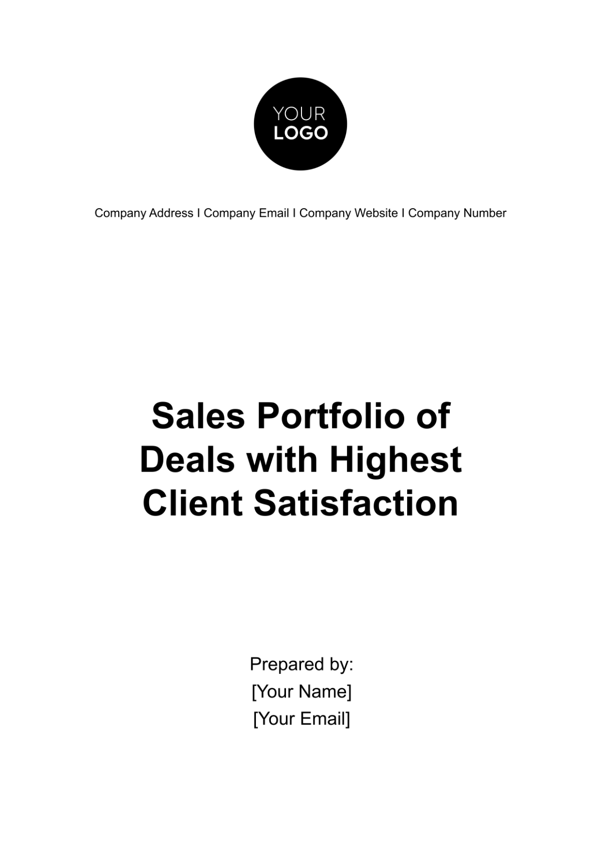 Free Sales Portfolio of Deals with Highest Client Satisfaction Template