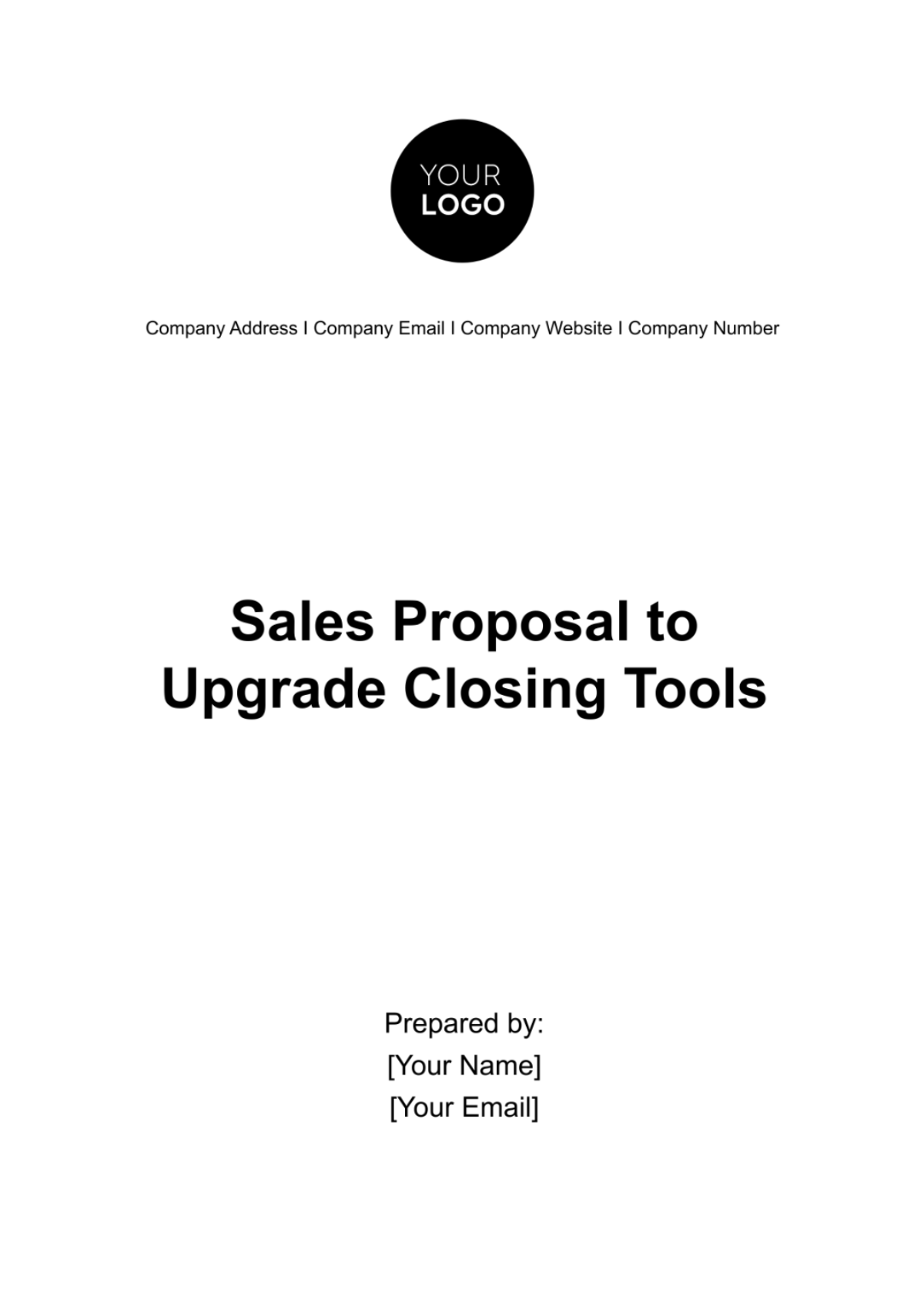 Sales Proposal to Upgrade Closing Tools Template - Edit Online & Download