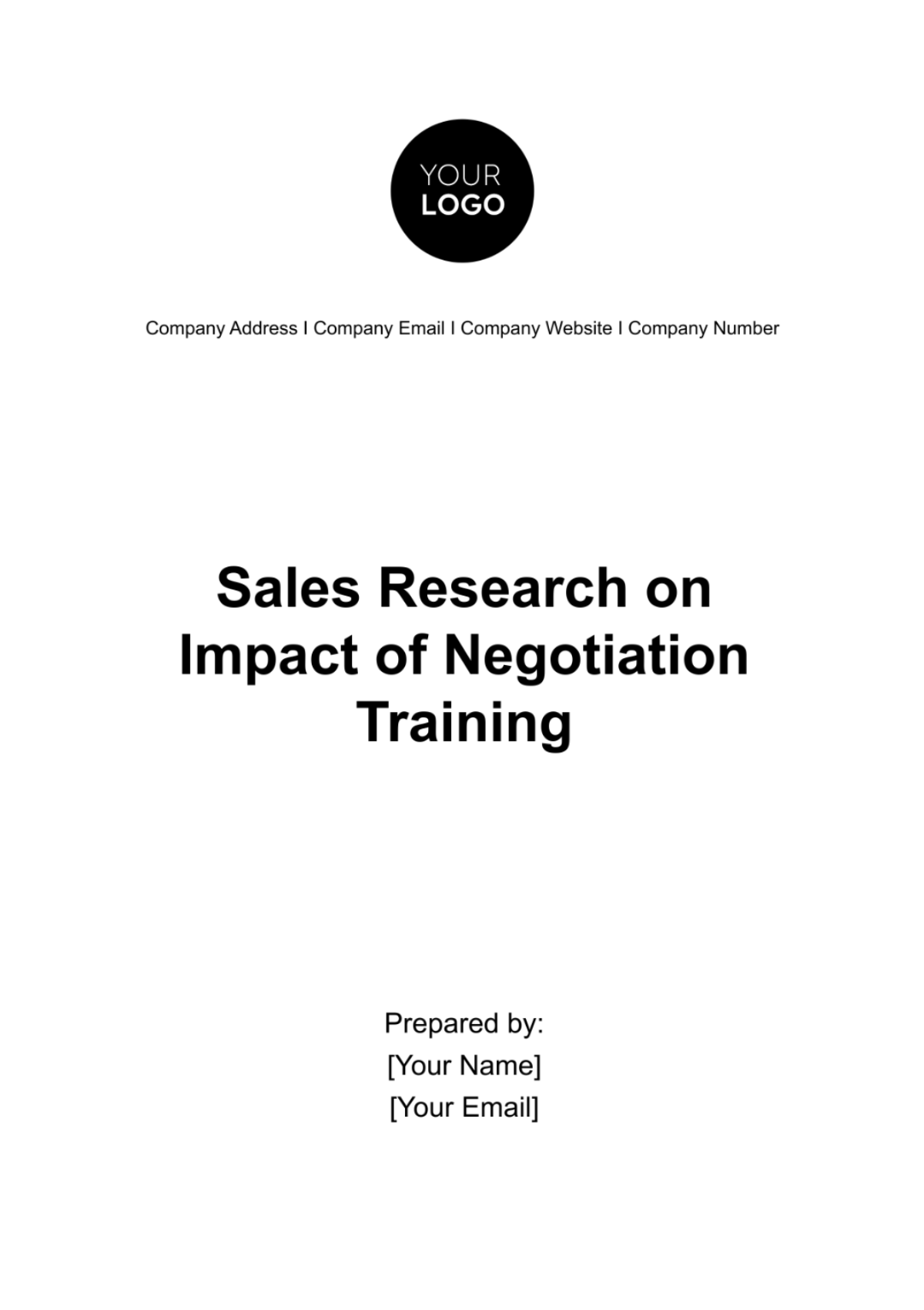 Sales Research on Impact of Negotiation Training Template - Edit Online & Download