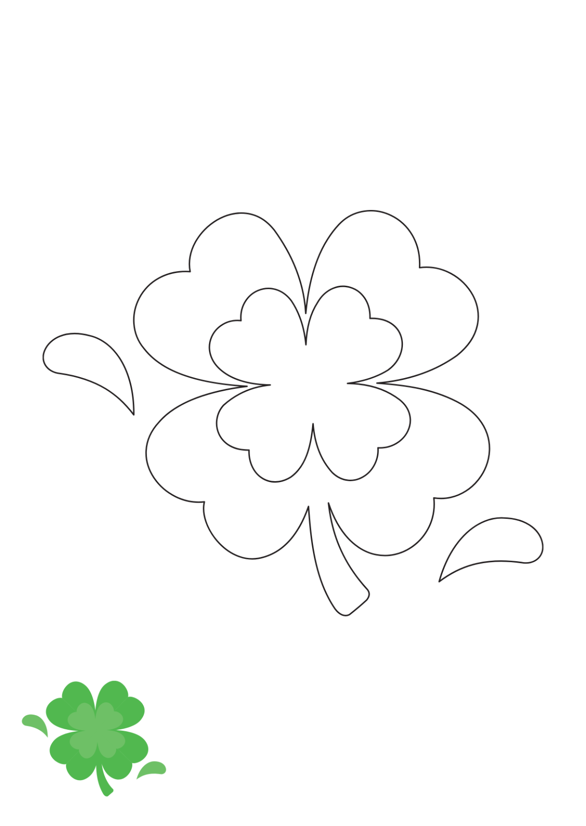 Shamrock Coloring Page Template