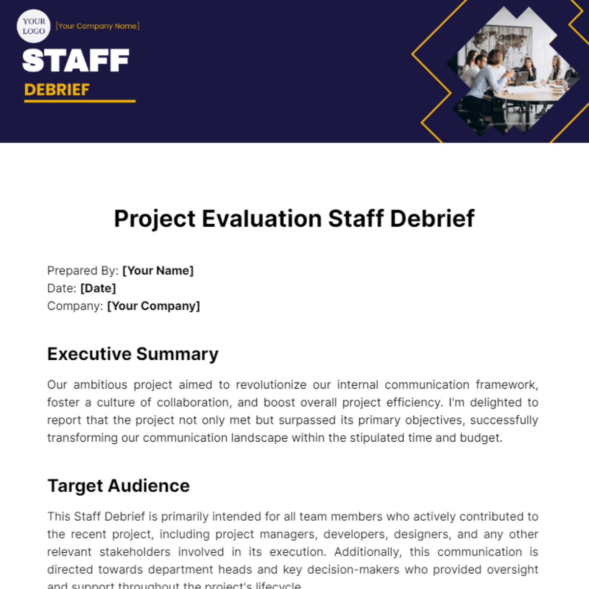 Staff Debrief Template - Edit Online & Download