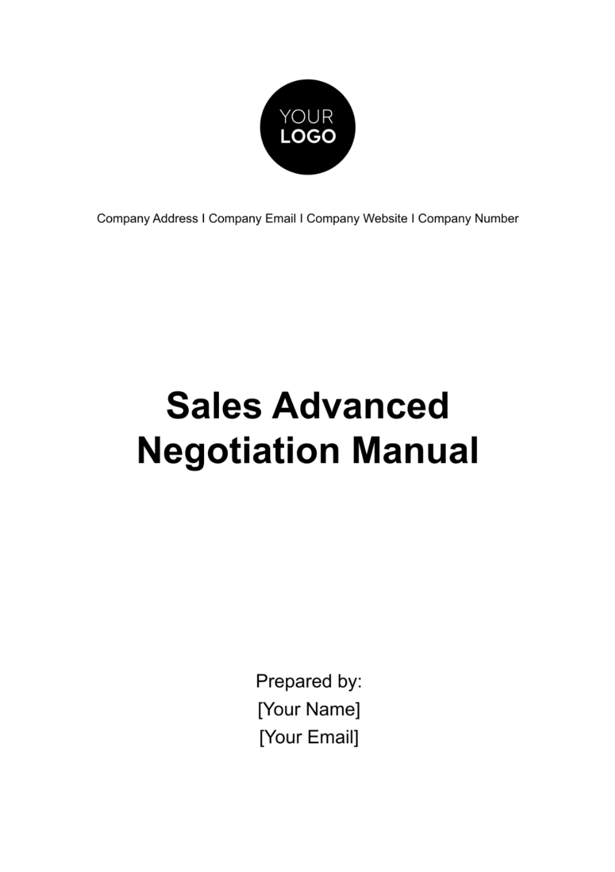 Sales Advanced Negotiation Manual Template - Edit Online & Download