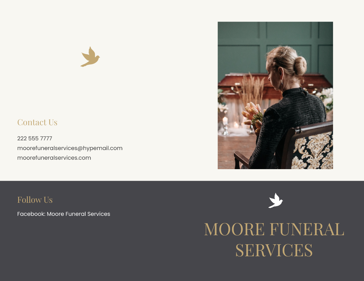 Order of service Funeral Mass Bi-Fold Brochure Template