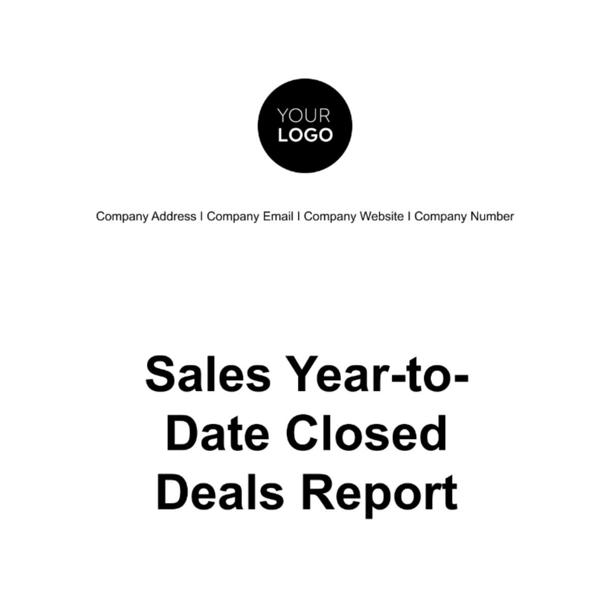 Sales Year-to-Date Closed Deals Report Template