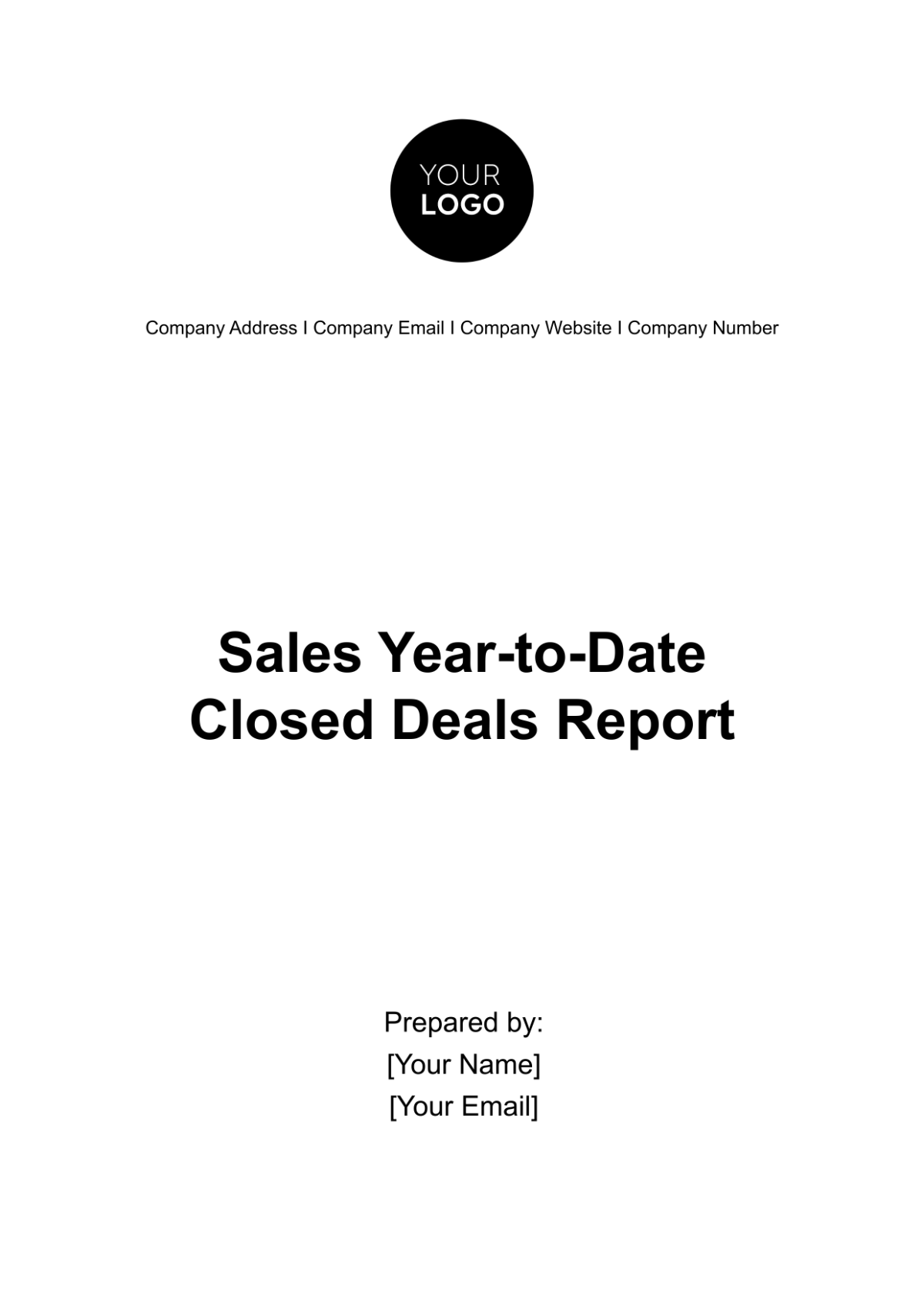 Free Sales Year-to-Date Closed Deals Report Template