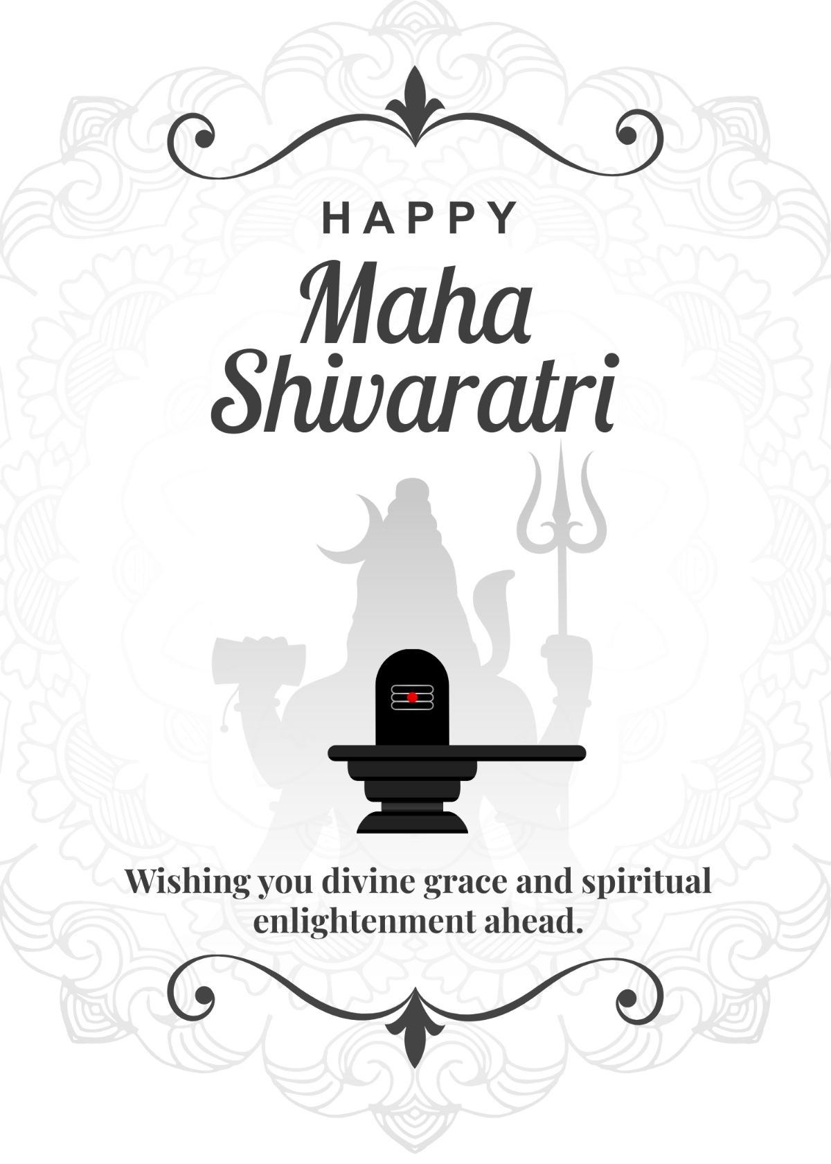 Free  Maha Shivaratri Greeting Card Template