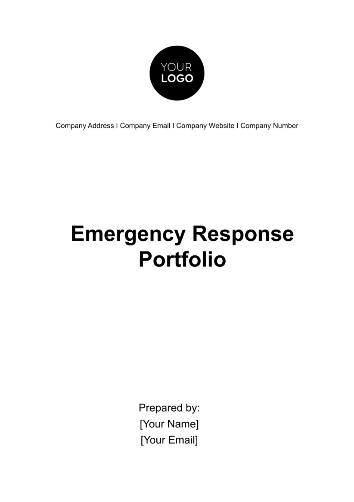 Free Emergency Response Portfolio Template