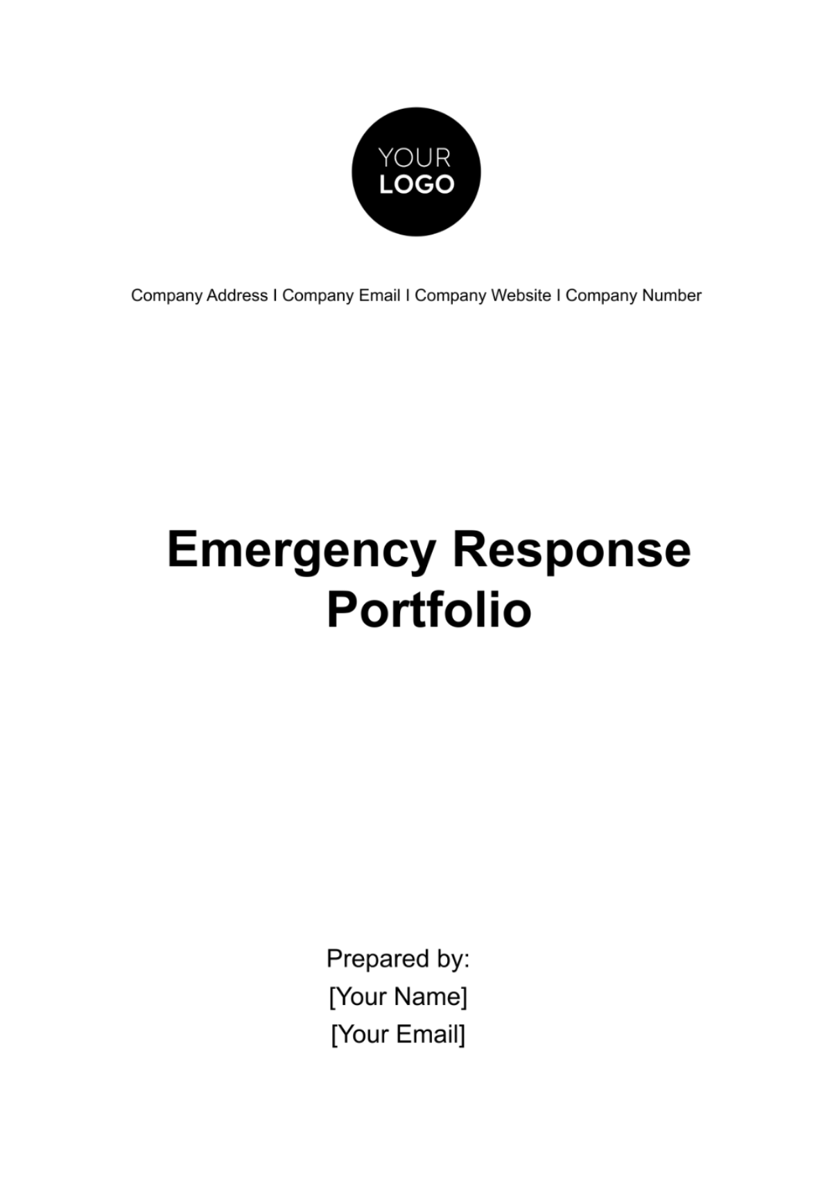 Emergency Response Portfolio Template - Edit Online & Download