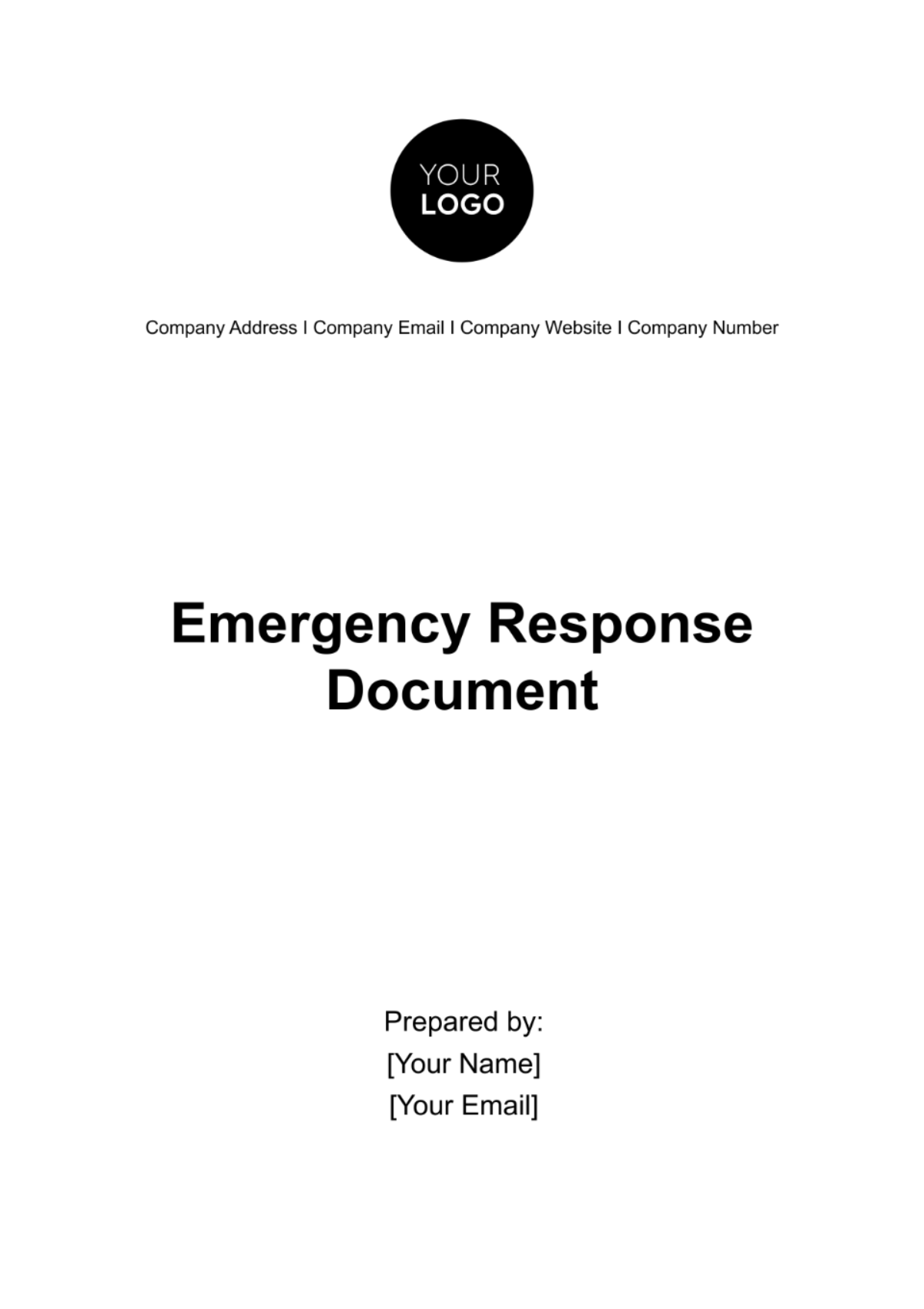 Emergency Response Document Template