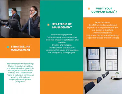 Free Human Resources Management Guide Brochure Template to Edit Online