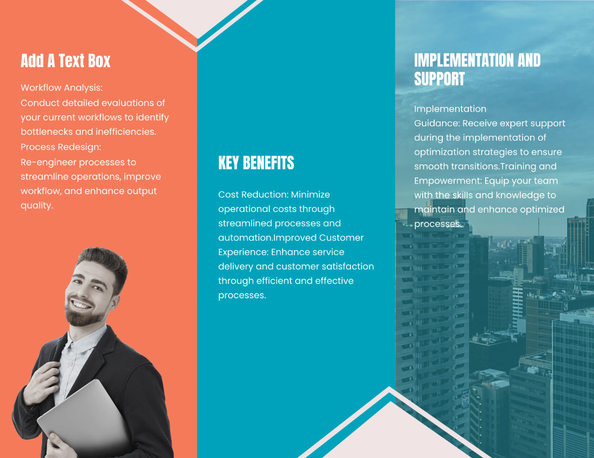 Free Business Process Optimization Strategies Brochure Template to Edit Online