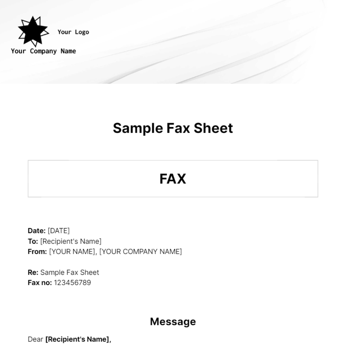 Private Fax Cover Sheet Edit Online & Download Example