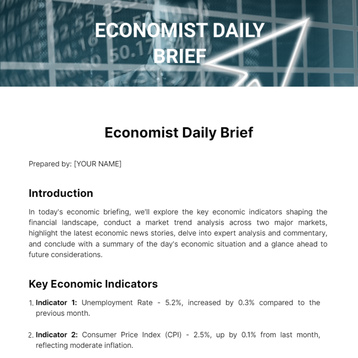 Economist Daily Brief Template - Edit Online & Download