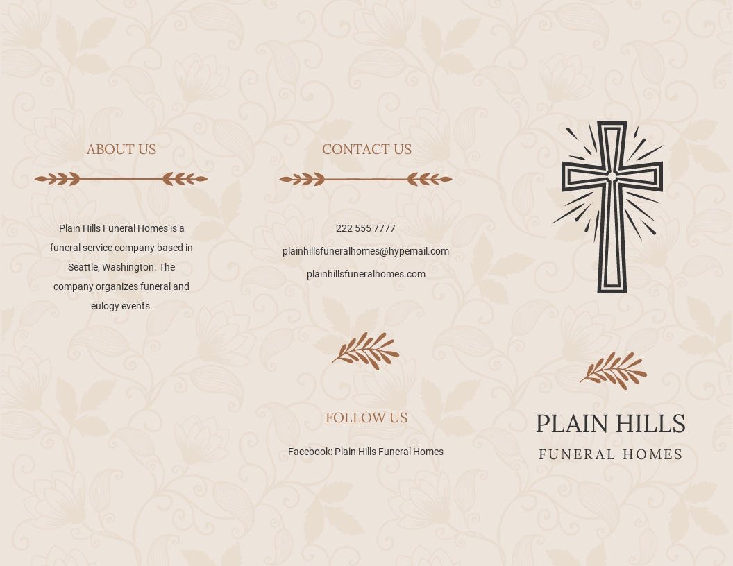 Free Eulogy Funeral Brochure Word Templates, 47+ Download | Template.net