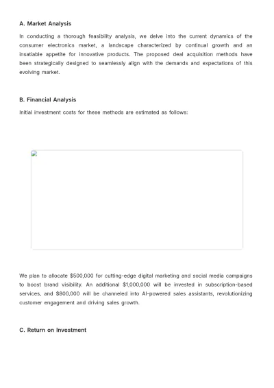 Free Sales Feasibility Study for New Deal Acquisition Methods Template to Edit Online