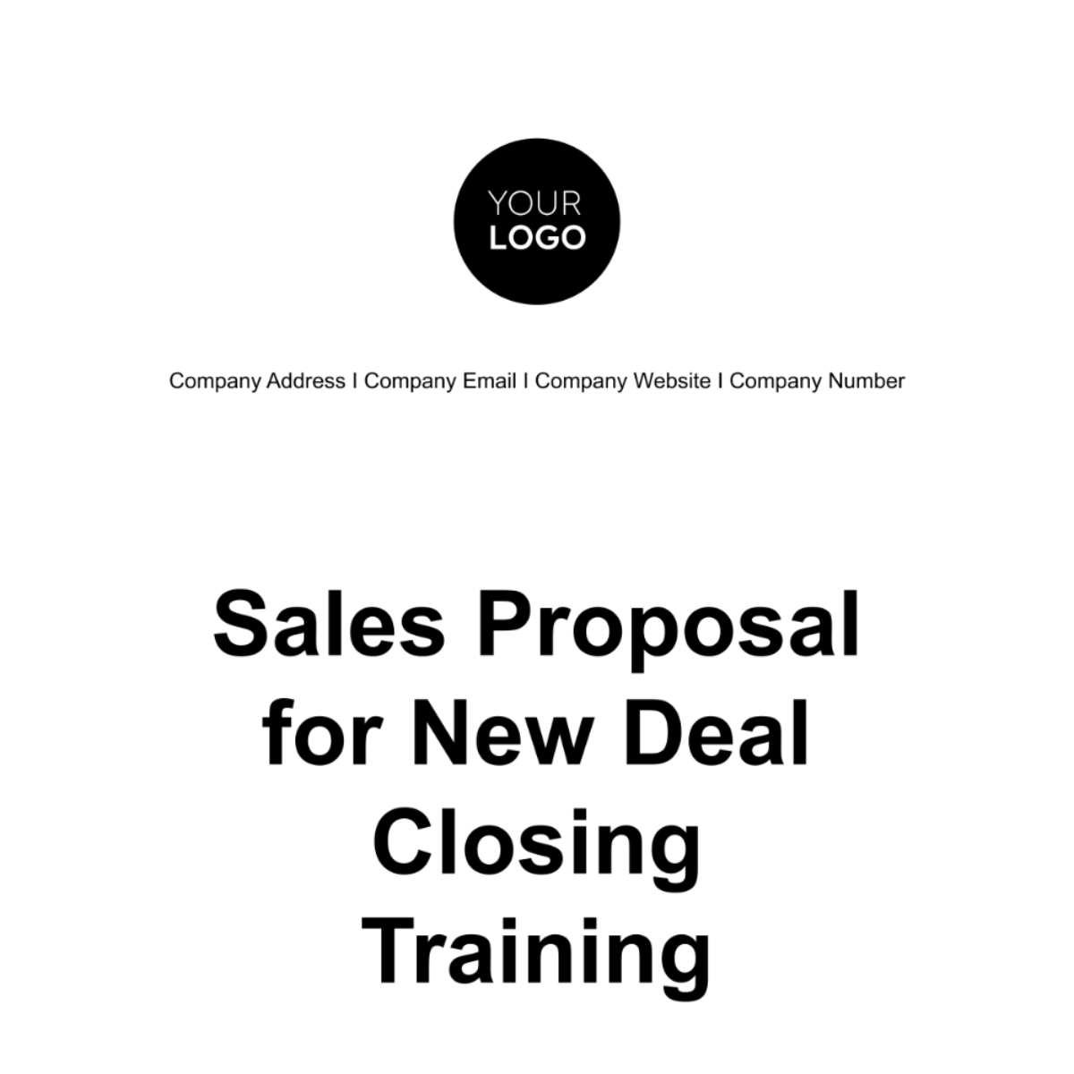 Free Sales Proposal for New Deal Closing Training Template
