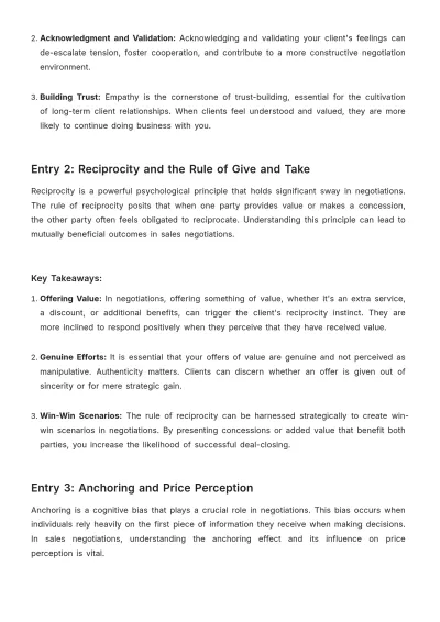 Free Sales Journal on Psychology in Negotiations Template to Edit Online