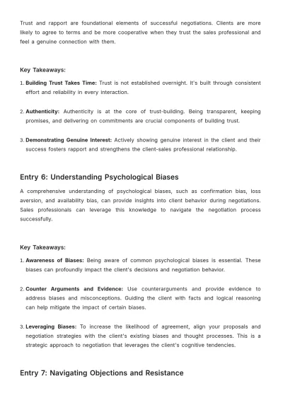 Free Sales Journal on Psychology in Negotiations Template to Edit Online