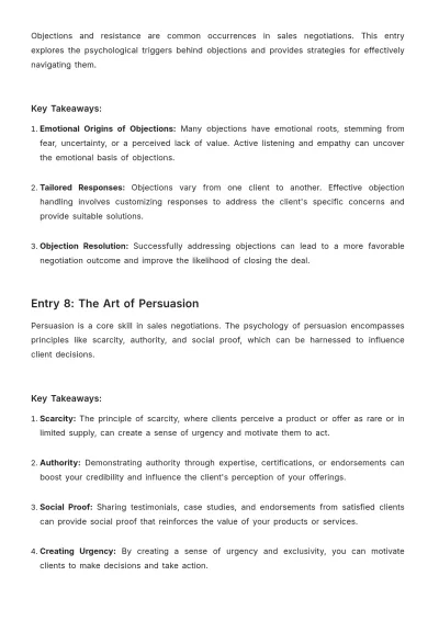 Free Sales Journal on Psychology in Negotiations Template to Edit Online