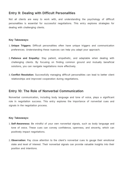 Free Sales Journal on Psychology in Negotiations Template to Edit Online
