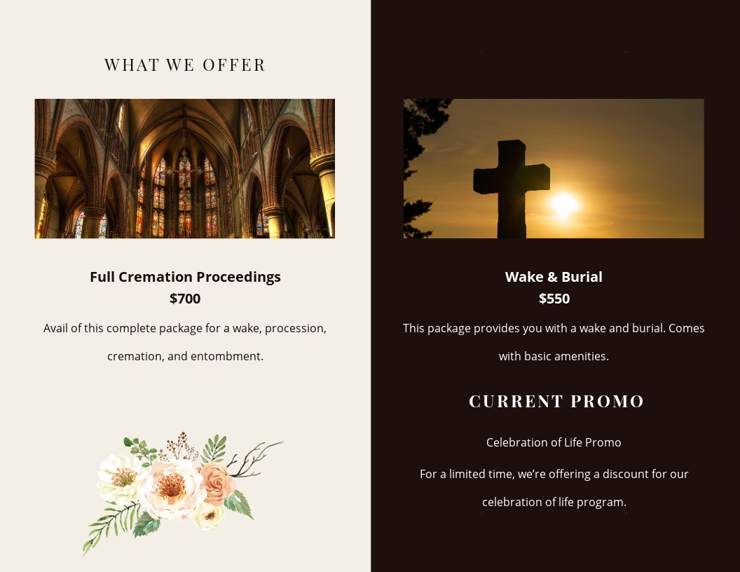 Sample Funeral Program BiFold Brochure Template in Word, Apple Pages