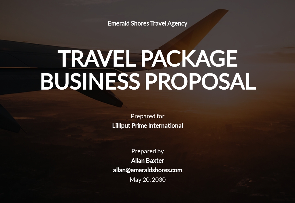 Travel Business Proposal Template - Google Docs, InDesign, Word, Apple Pages, PSD, PDF