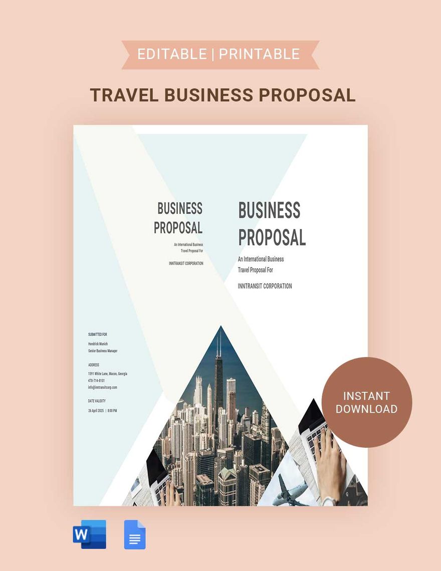 Travel Business Proposal Template
