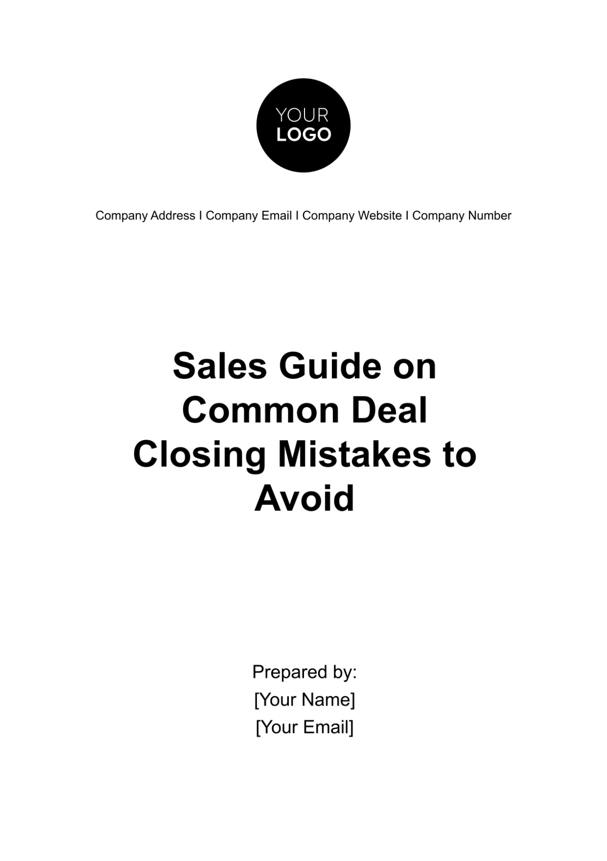 Free Sales Guide on Common Deal Closing Mistakes to Avoid Template