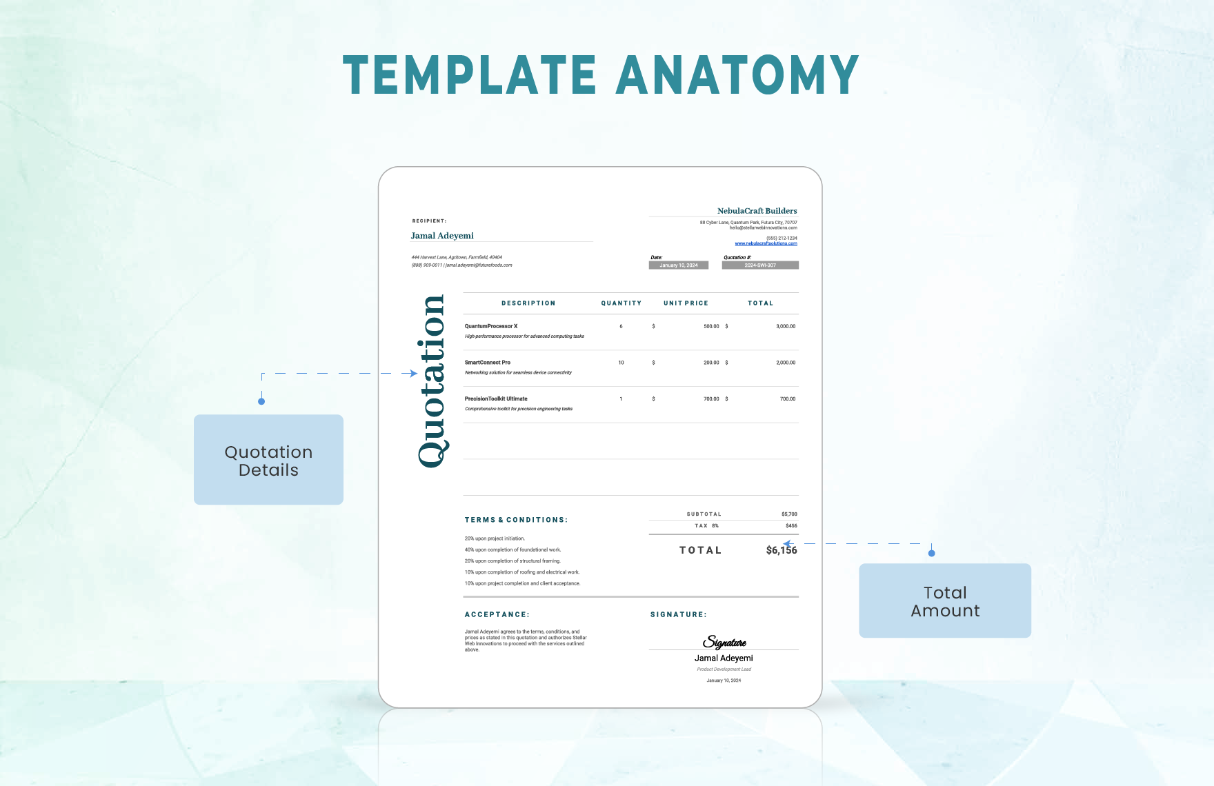 Price Sheet Quotation Template