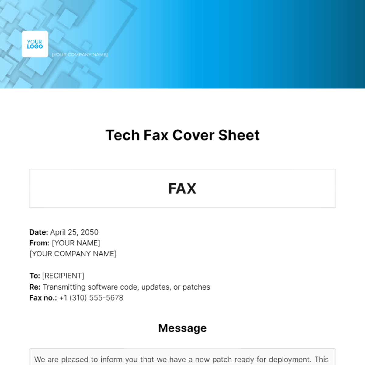 free-tech-fax-cover-sheet-template-to-edit-online