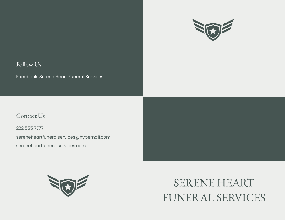 Veteran Funeral Memorial Bi-Fold Brochure Template