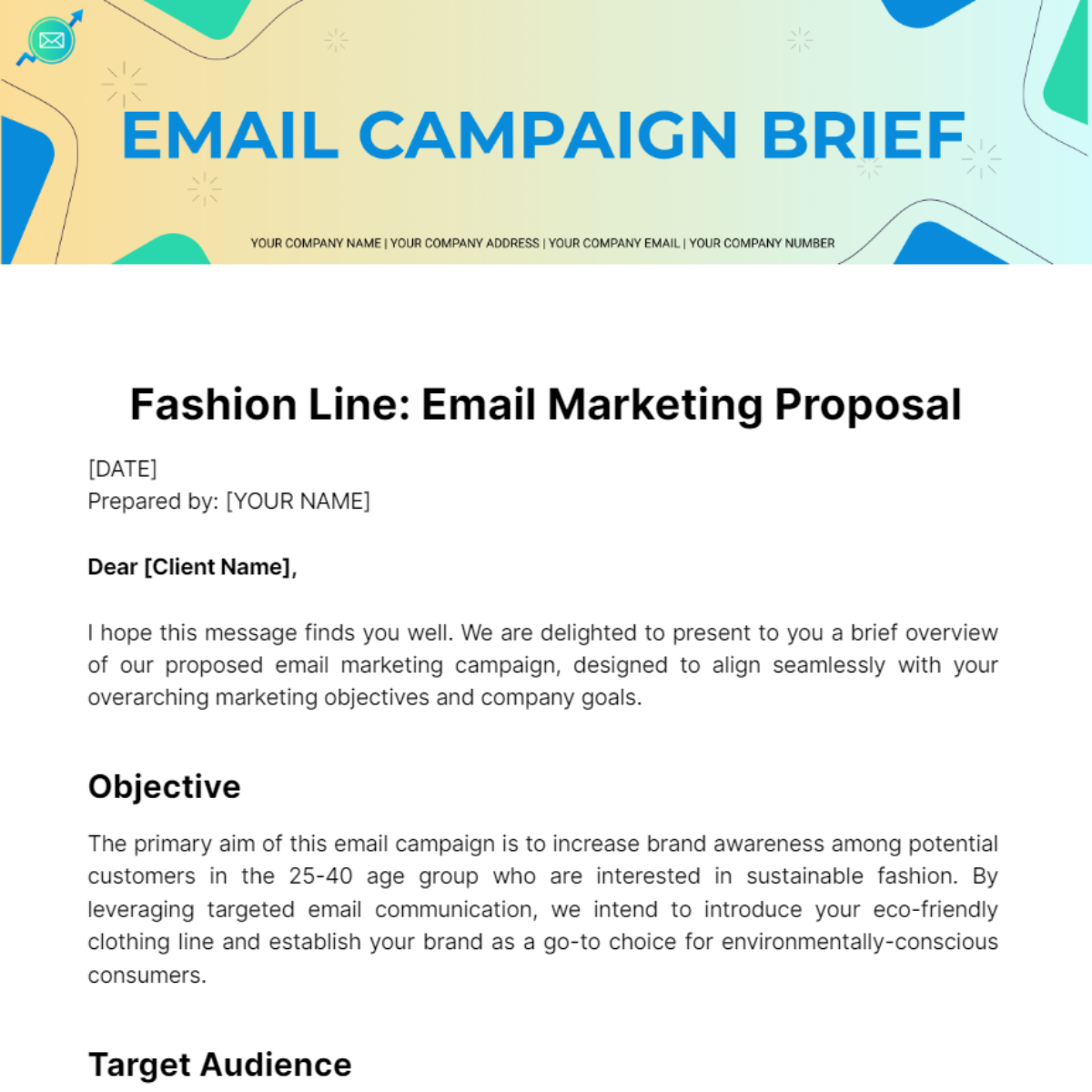 Email Campaign Brief Template - Edit Online & Download