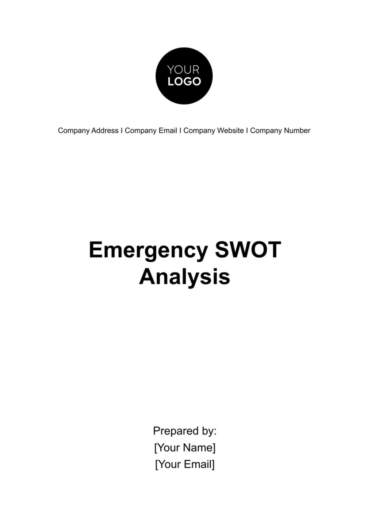 Emergency SWOT Analysis Template
