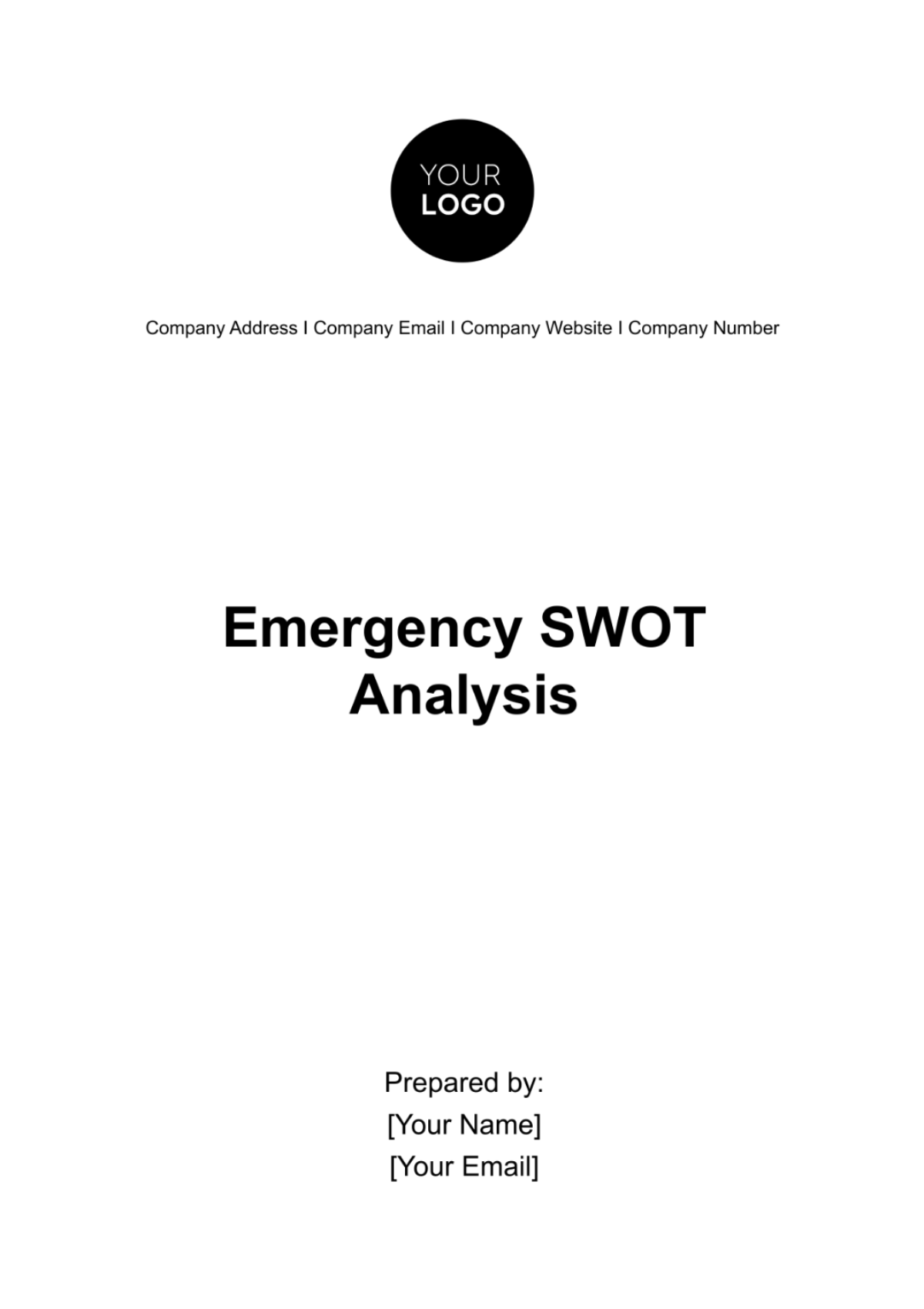 Emergency SWOT Analysis Template - Edit Online & Download