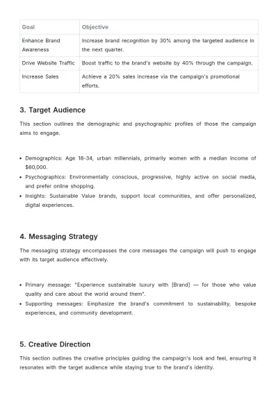 Free Brand Brief Design Template to Edit Online