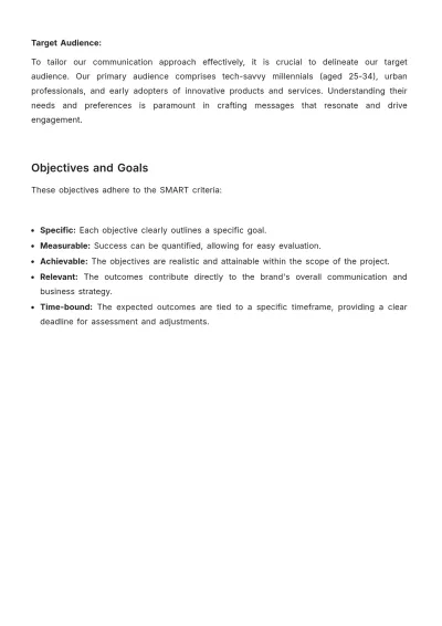 Free Media Communications Brief Template to Edit Online
