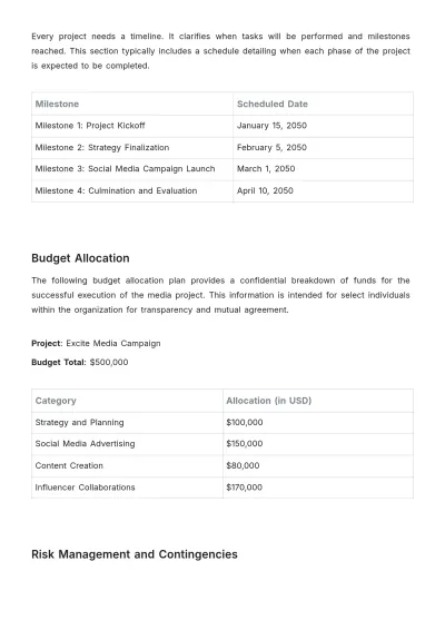 Free Media Communications Brief Template to Edit Online