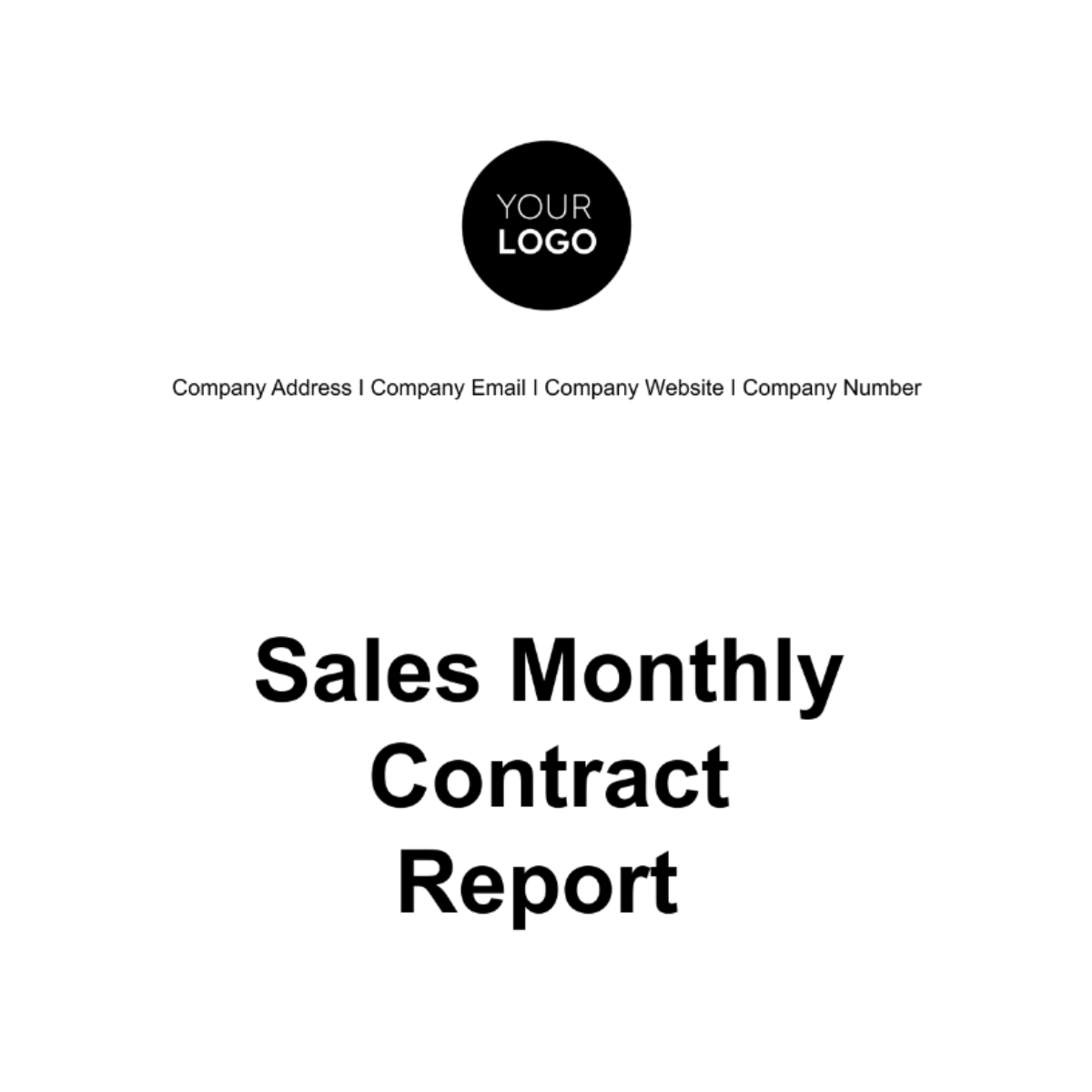 Free Sales Monthly Contract Report Template