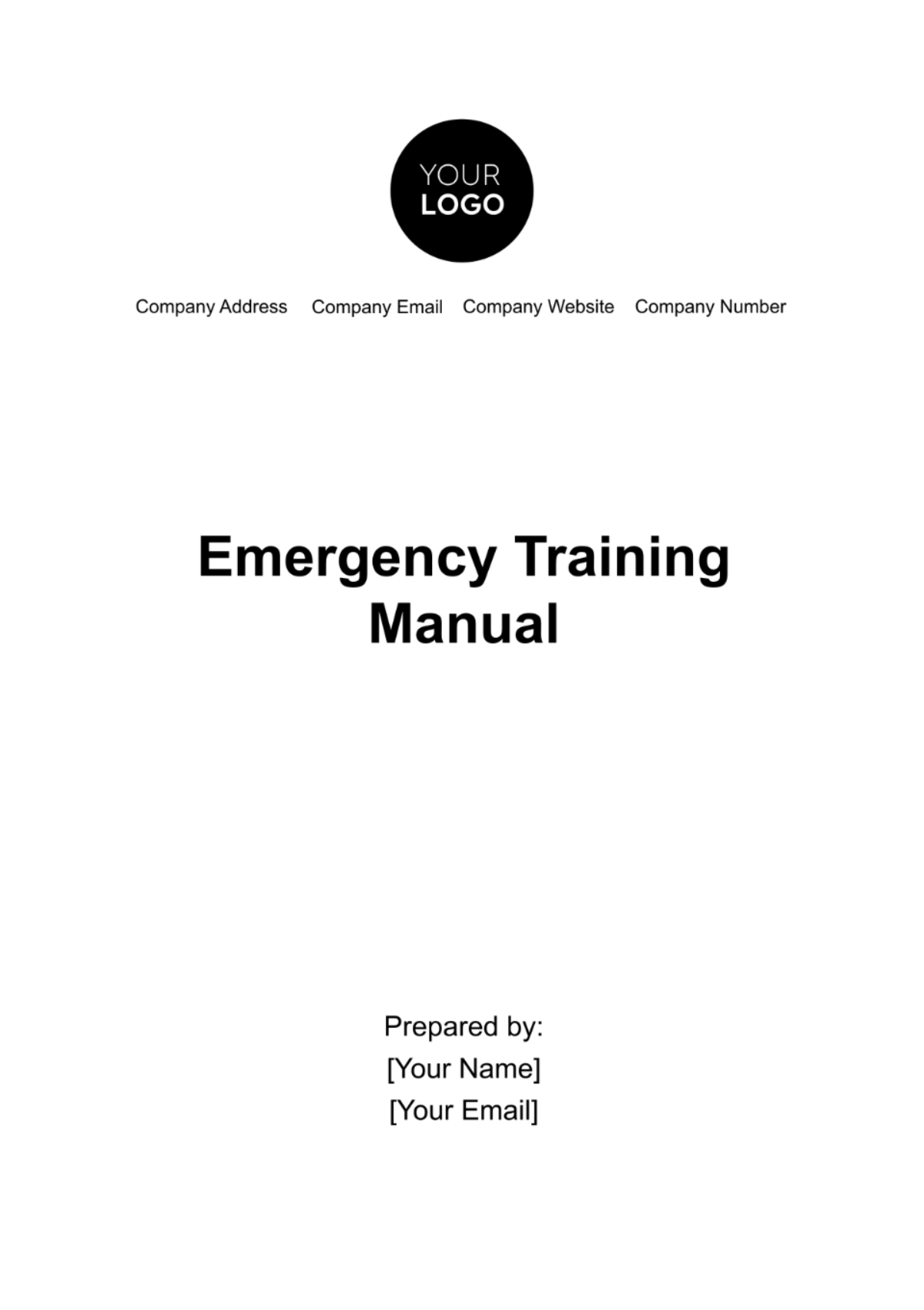 Free Emergency Training Manual Template