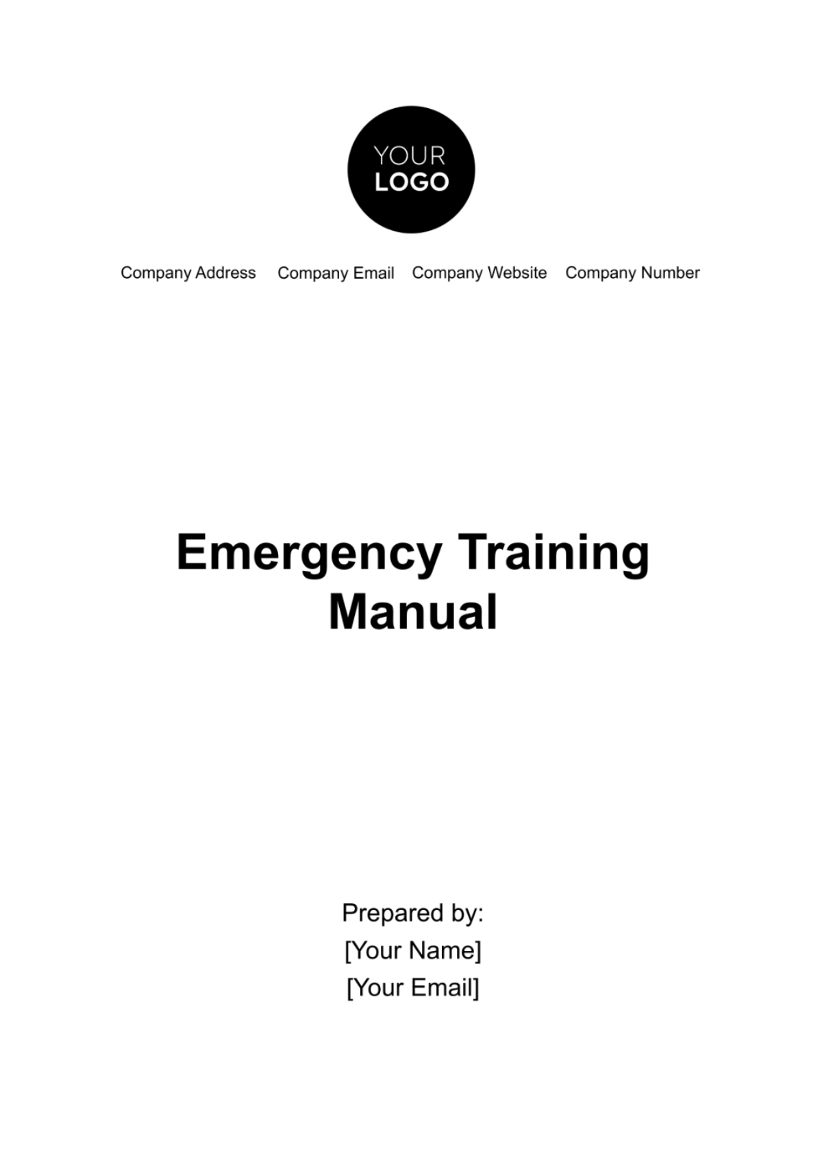 Emergency Training Manual Template - Edit Online & Download