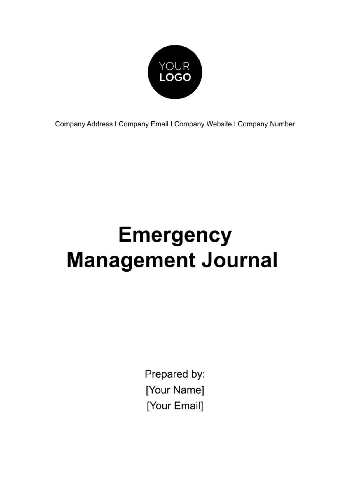 Free Emergency Management Journal Template