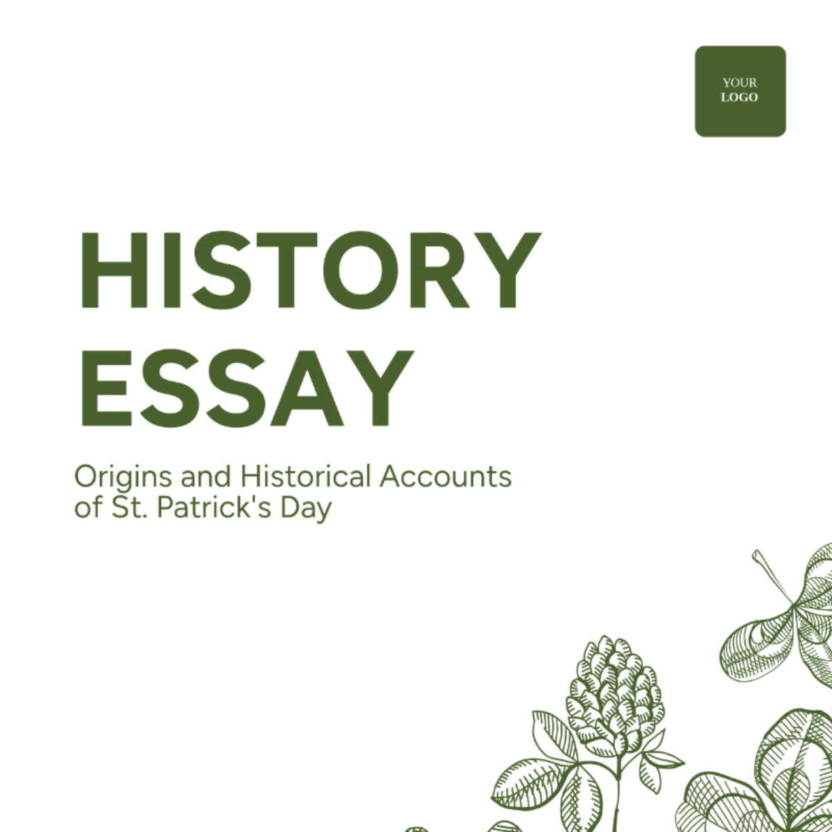 The History and Origins of St. Patrick's Day Essay Template