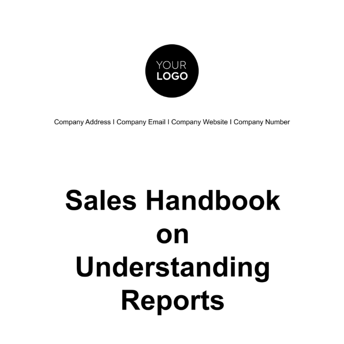 Free Sales Handbook on Understanding Reports Template