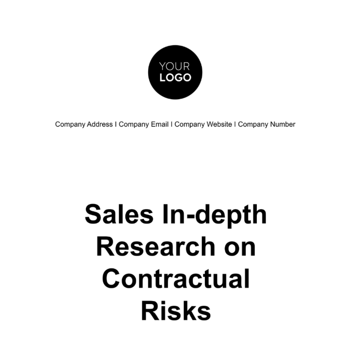 Free Sales In-depth Research on Contractual Risks Template