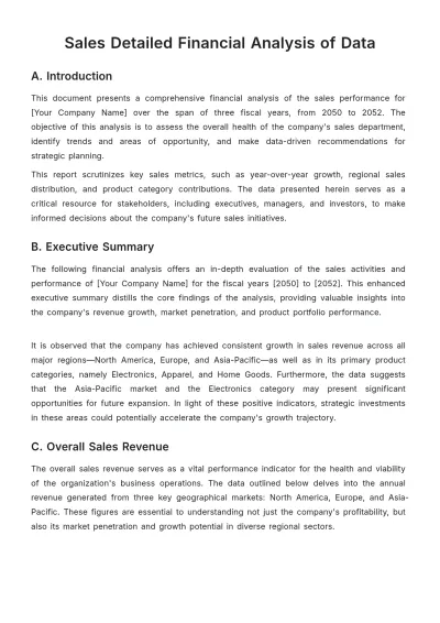 Free Sales Detailed Financial Analysis of Data Template to Edit Online